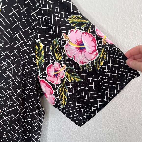 Vintage Reyn Spooner Hawaiian Islands Hula Girl Casual Button Down Shirt Large - Picture 4 of 8